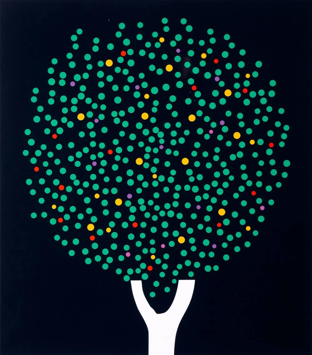 CHRISTMAS GREETING CARD by Patrick Scott, 1992, colour print; (no. 5 from an edition of 50), sold Dec 2021