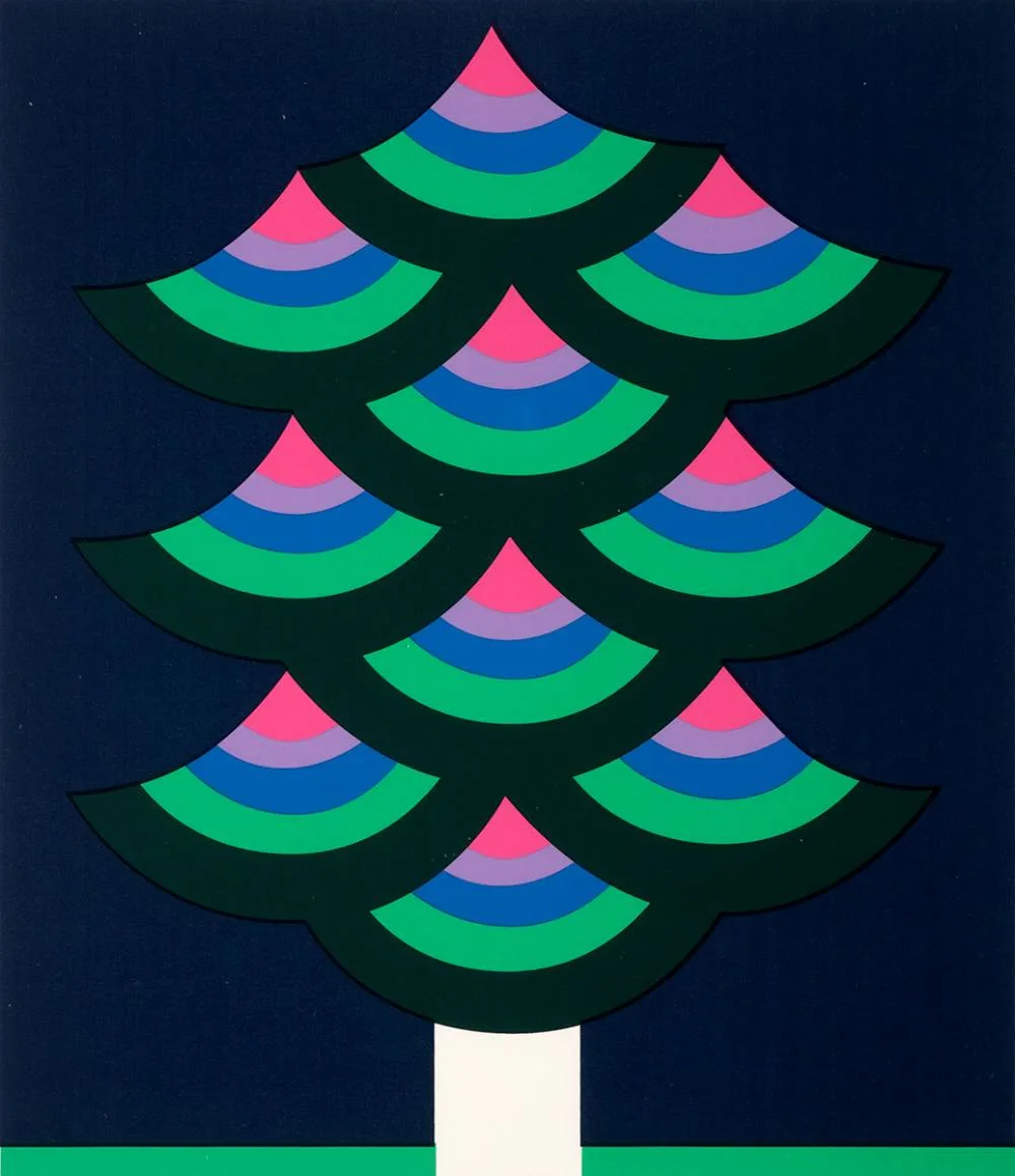 CHRISTMAS GREETING CARD by Patrick Scott, 1999, colour print; (edition no. 141), sold Dec 2021