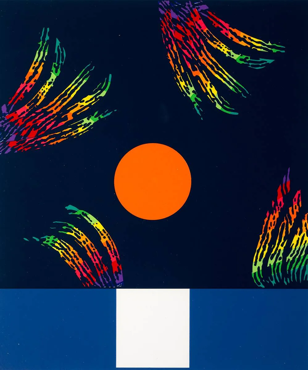CHRISTMAS GREETING CARD by Patrick Scott, 1989, colour print; (no. 29 from an edition of 60); (unframed), sold Dec 2021