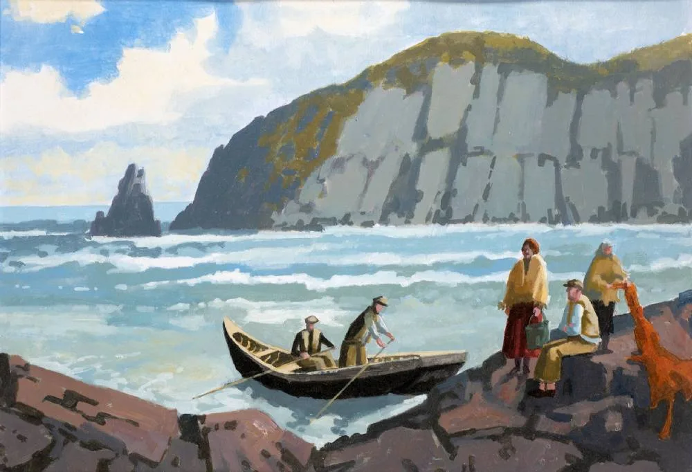 HEADING OUT by John Skelton, oil on board, sold Dec 2021