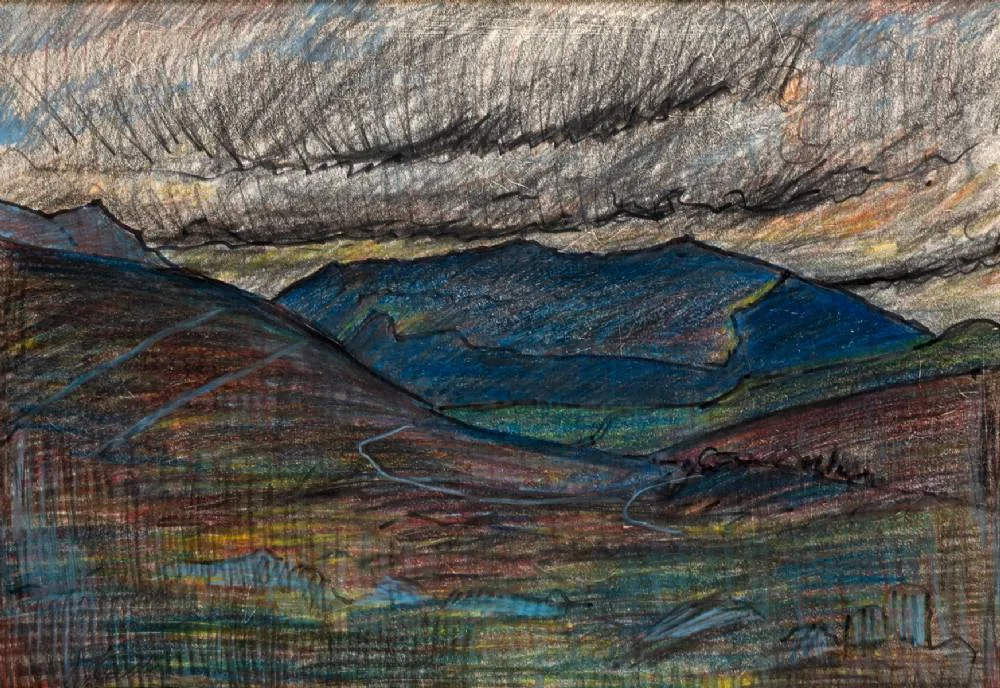 Peter Collis, MOUNTAIN STREAM, pastel