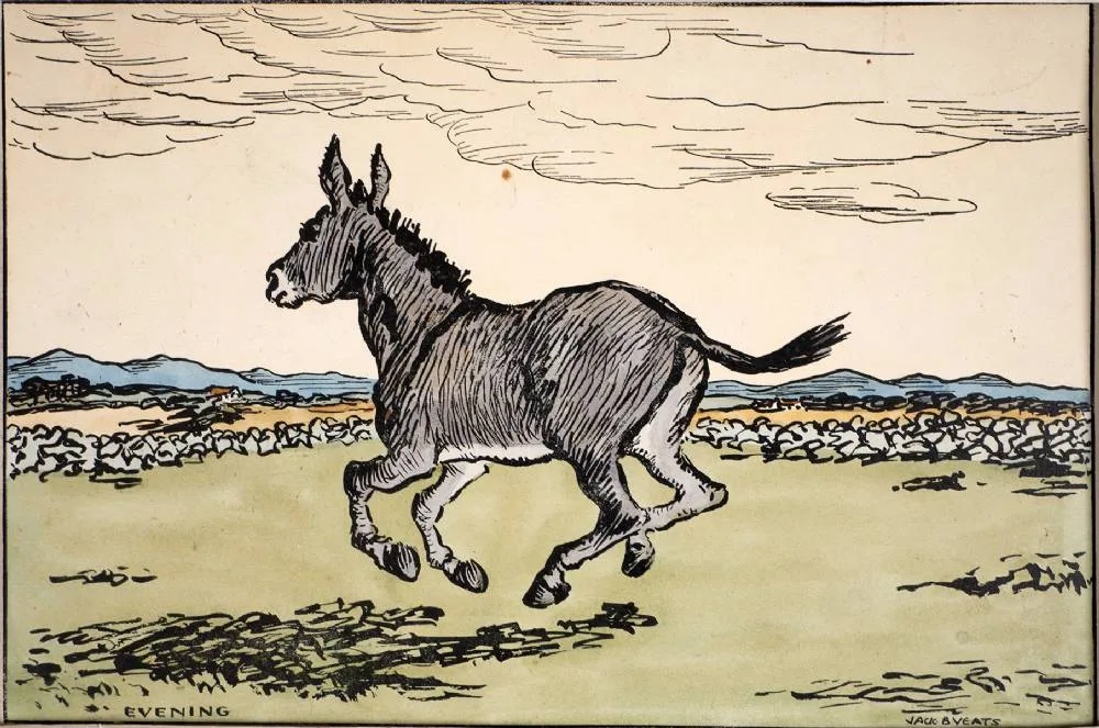 EVENING by Jack Butler Yeats, hand-coloured Cuala Press print, sold Dec 2021