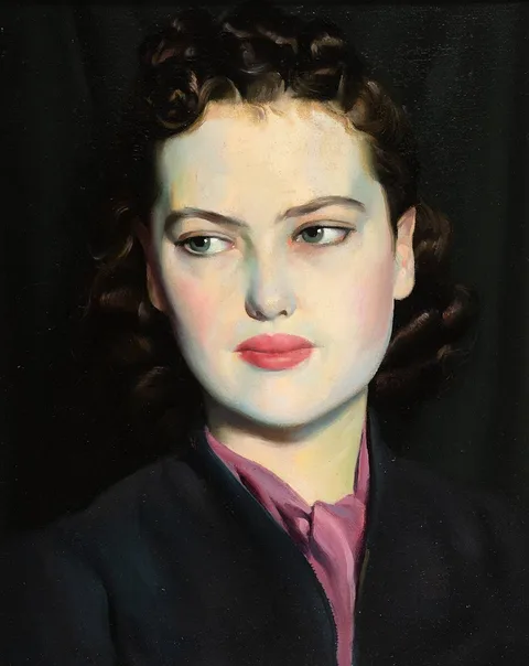PORTRAIT OF MISS ROINOLA WALLACE by Ernest Columba Hayes, oil on board, sold Dec 2021