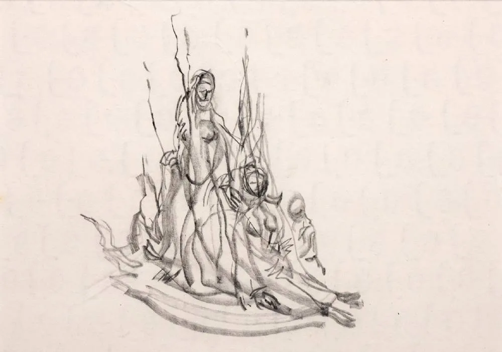 Daniel O'Neill, FIGURES, pencil