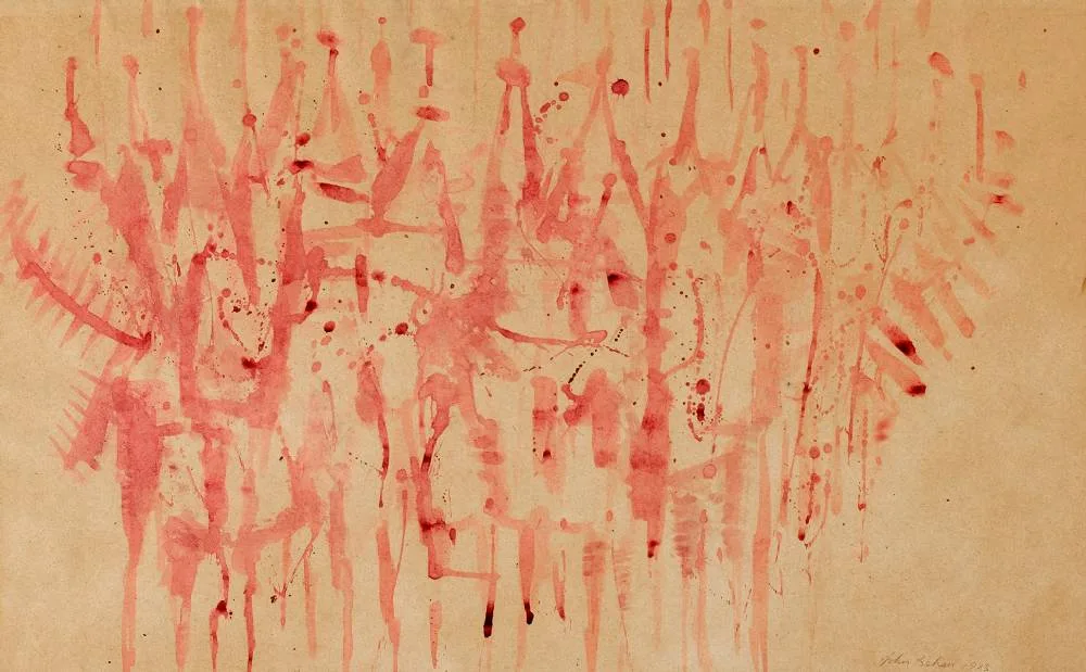 MAEVE'S ARMY by John Behan, 1983, watercolour, offered Dec 2021