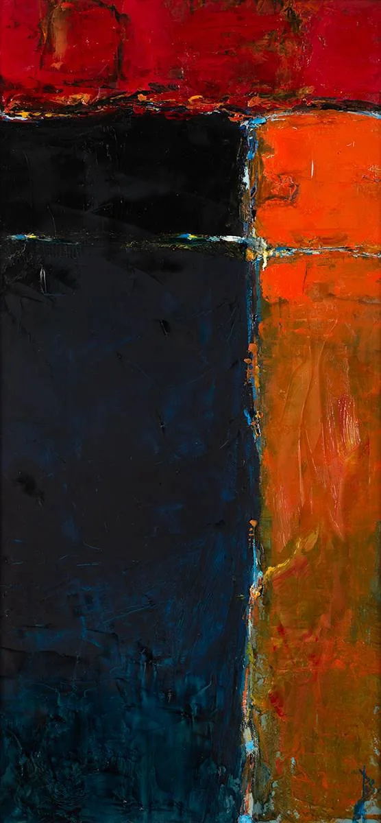 EMERGENT - ORANGE by Paul Swan, oil on canvas, sold Dec 2021