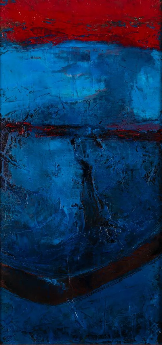 EMERGENT - BLUE by Paul Swan, oil on canvas, sold Dec 2021