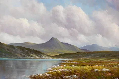 NEAR COSTELLO, CONNEMARA by Gerry Marjoram, oil on canvas, offered Dec 2021