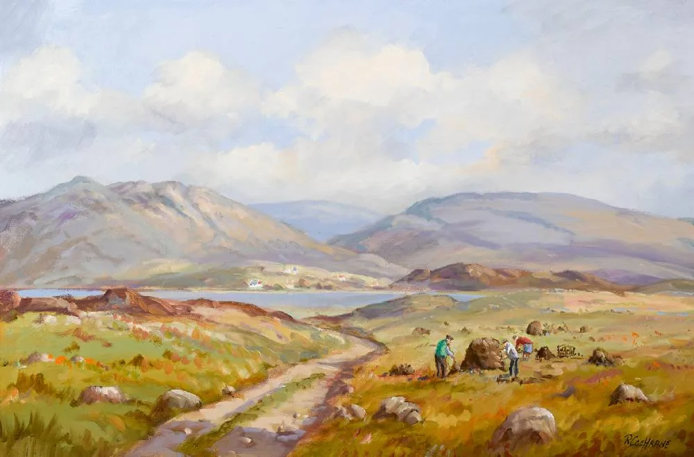 Robert Cochrane, BOGLAND AT DUNGLOE, COUNTY DONEGAL, oil on canvas