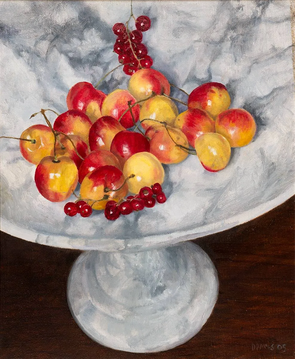 CHERRIES by Dale Pring Macsweeney, 2005, oil on canvas, offered Dec 2021