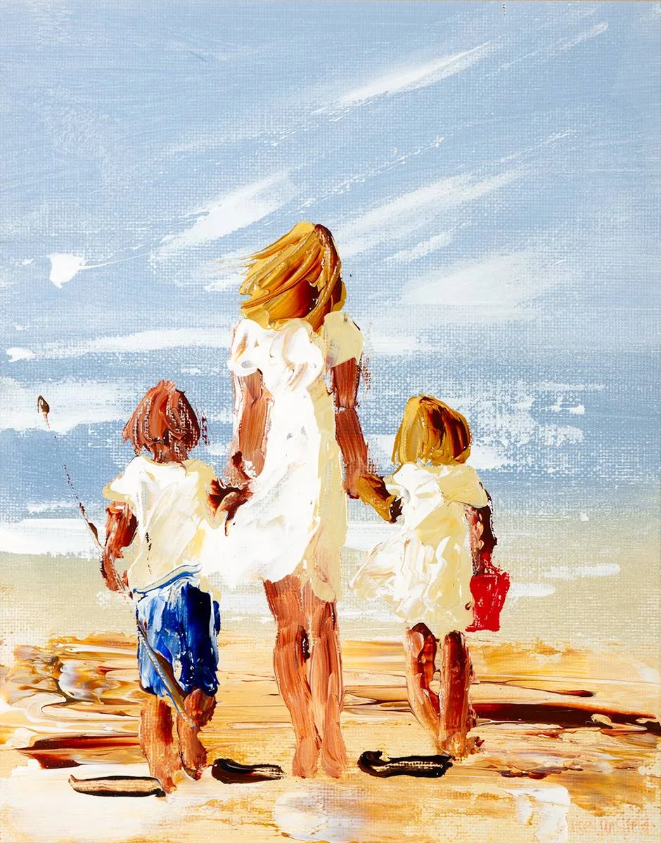 HAPPY DAYS by Louise Mansfield, oil on board, sold Dec 2021
