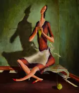 Anne Donnelly, KNITTING WOMAN