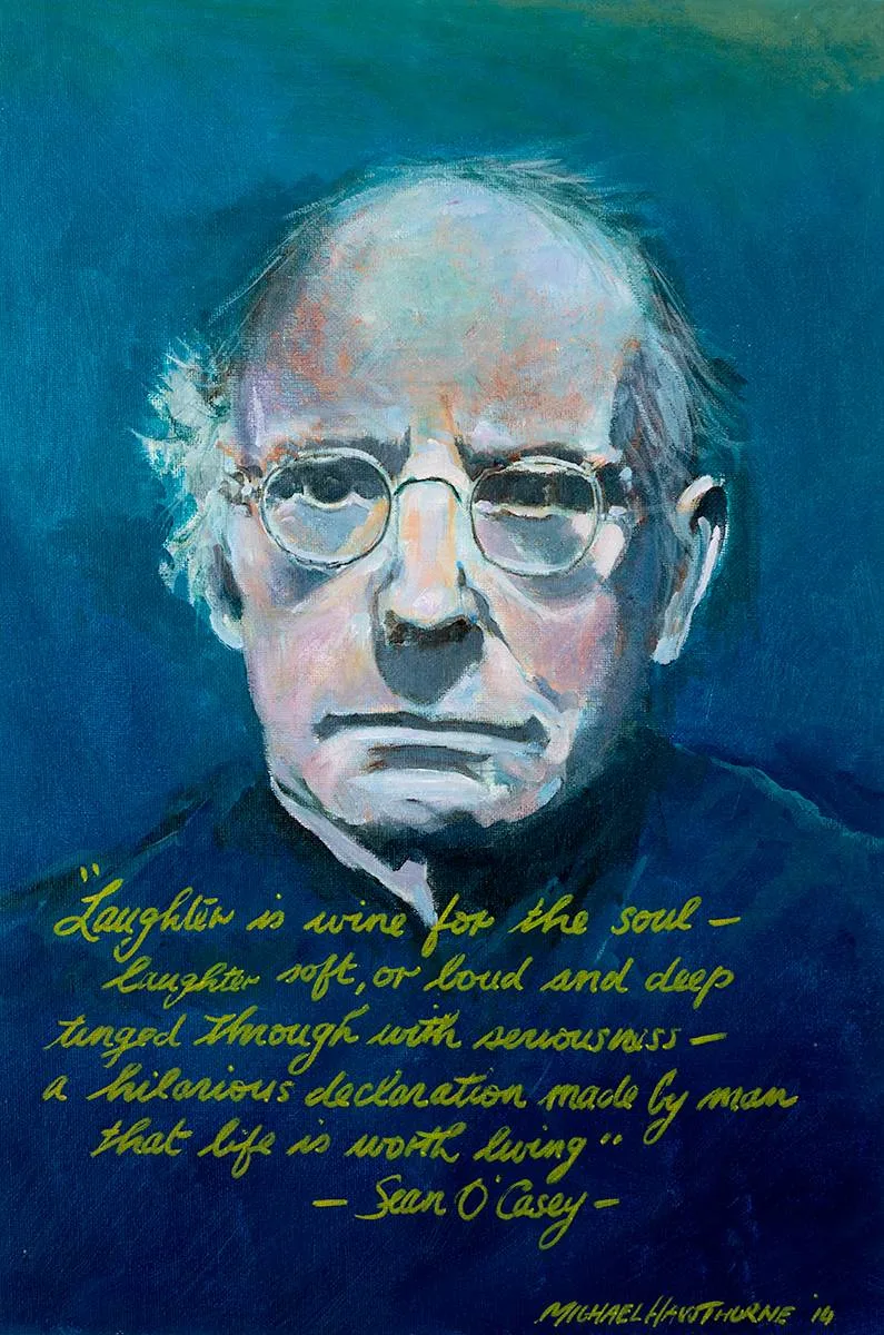 SEAN O'CASEY by Michael Hawthorne, 2014, acrylic on board, offered Dec 2021