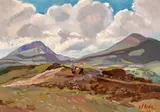 Kathleen Isabella Mackie, TURF CUTTING, ERRIGAL, COUNTY DONEGAL