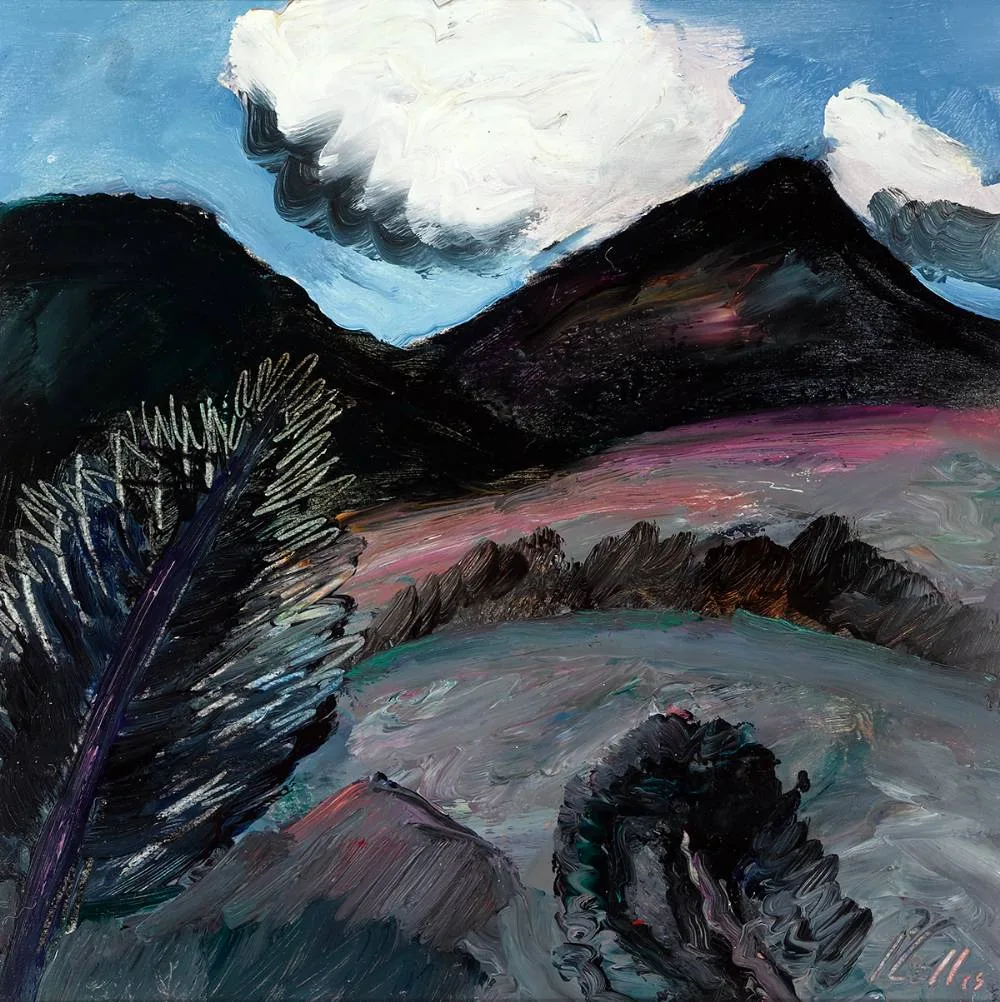 SUGAR LOAF, COUNTY WICKLOW by Peter Collis, oil on board, offered Nov 2021