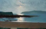 Ciaran Clear, EARLY MOONRISE, SOUTH STRAND, RUSH, COUNTY DUBLIN