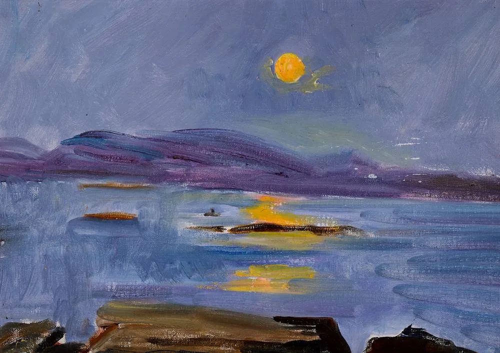 SEASCAPE by Estella Solomons, oil on board, sold Nov 2021