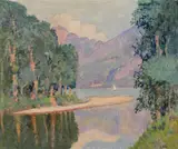 Letitia Marion Hamilton, A COVE ON LAKE GARDA, ITALY