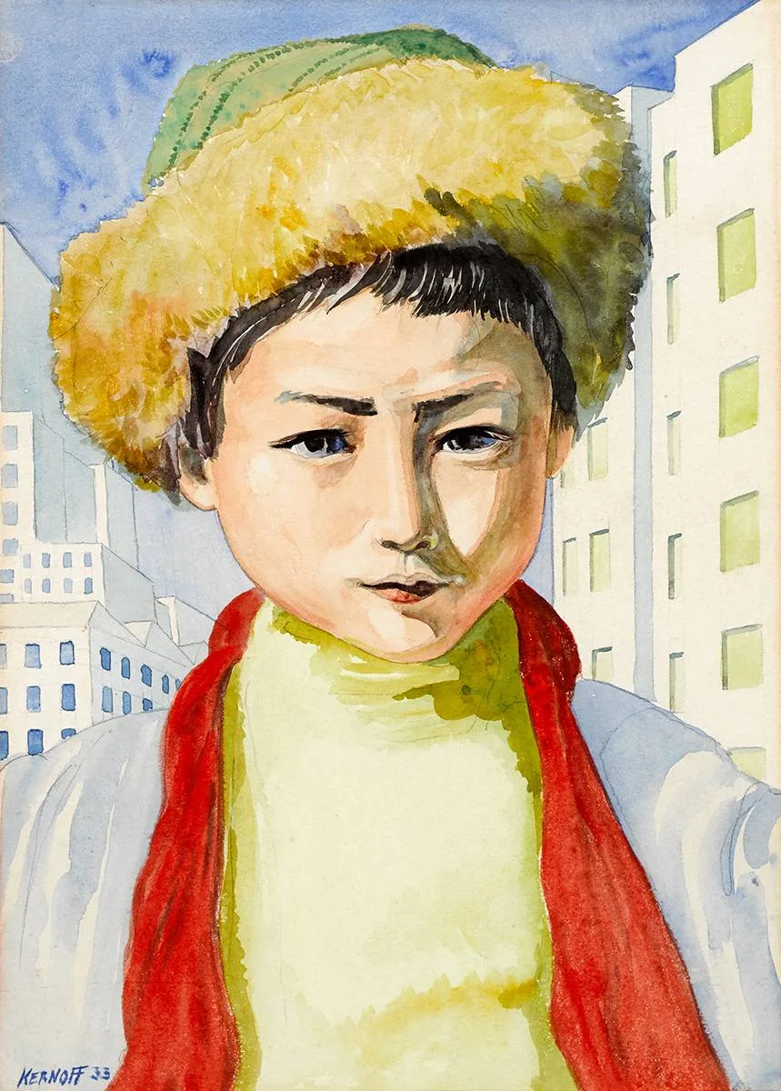 BRAVE NEW WORLD by Harry Kernoff, 1935, pencil and watercolour, sold Nov 2021