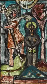 Evie Hone, BAPTISM OF CHRIST, DESIGN FOR STAINED-GLASS