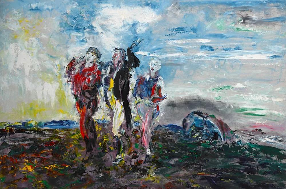 Jack Butler Yeats, SHOUTING, 1950, oil on canvas