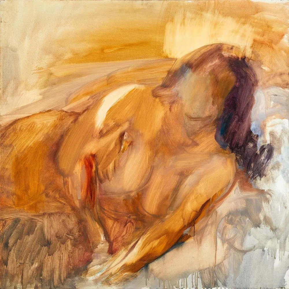 RECLINING by Barrie Cooke, 1963, oil on canvas, offered Nov 2021