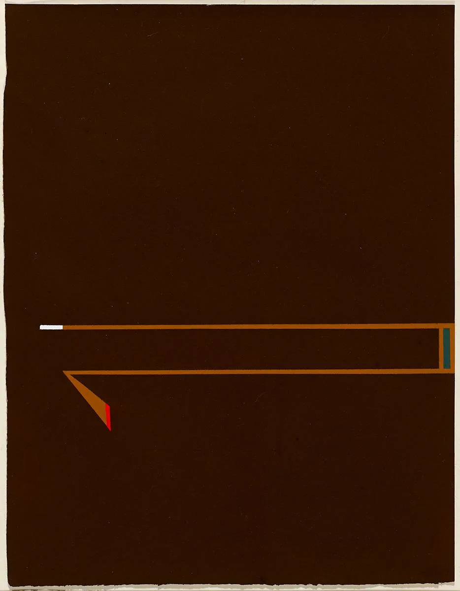 UNTITLED by Cecil King, oil on paper, sold Nov 2021