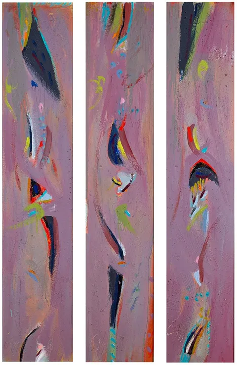 Tony O'Malley, LA GERIA, LANZAROTE (TRIPTYCH), oil on board