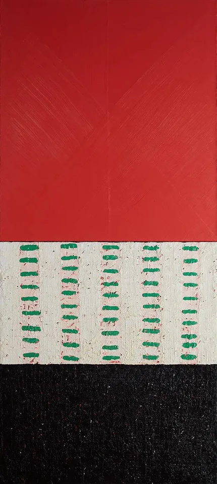 John Noel Smith, UNIDENTIFIED FIELD PAINTING, 2006 (DIPTYCH), oil on canvas; (unframed)