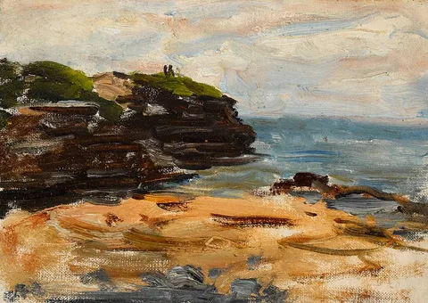 Nathaniel Hone, THE INTRINSIC ROCKS, KILKEE, COUNTY CLARE, oil on board