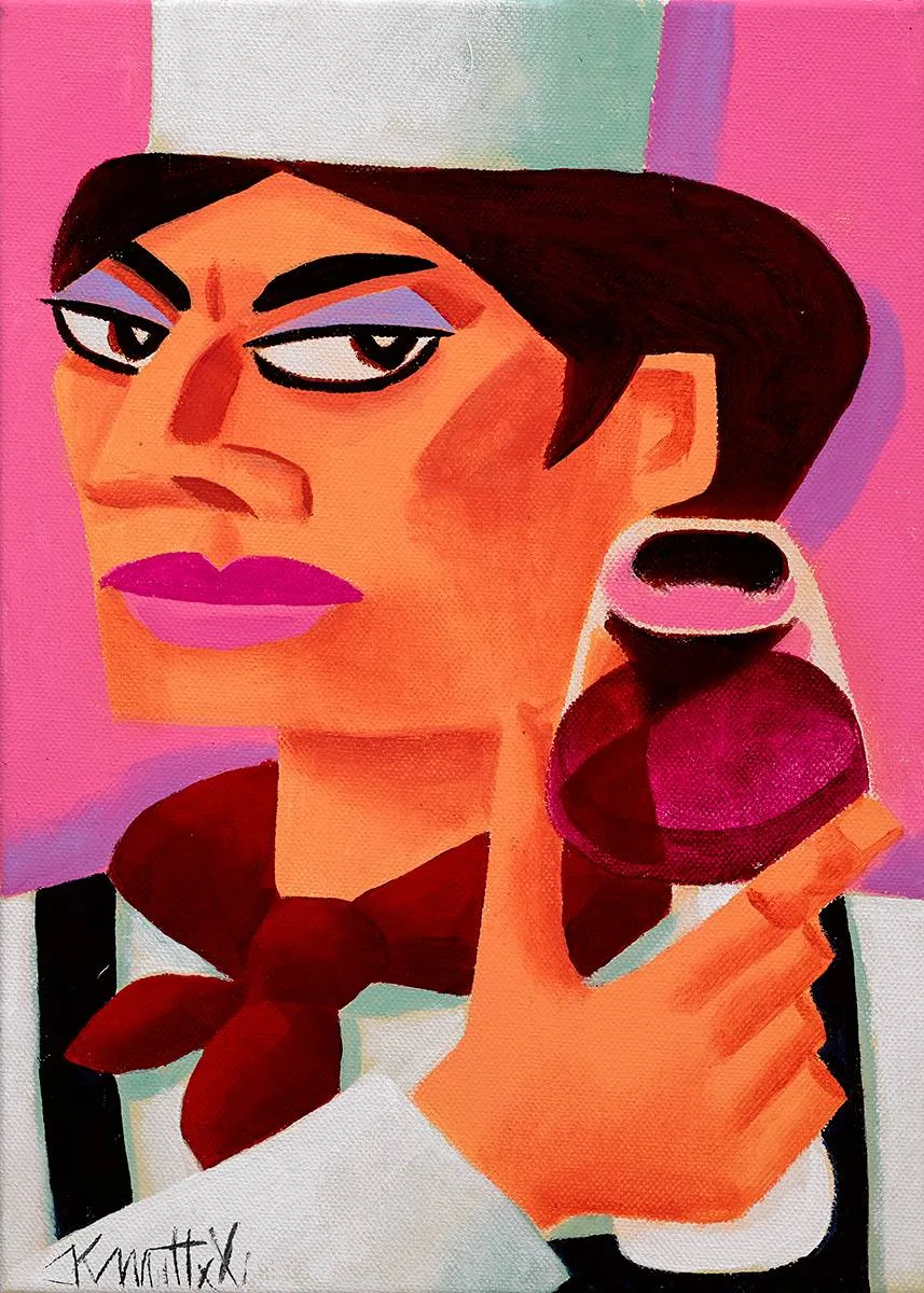 CHEF by Graham Knuttel, oil on canvas, sold Nov 2021