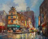 Colin Gibson, EVENING RAIN, CHINATOWN, NEW YORK