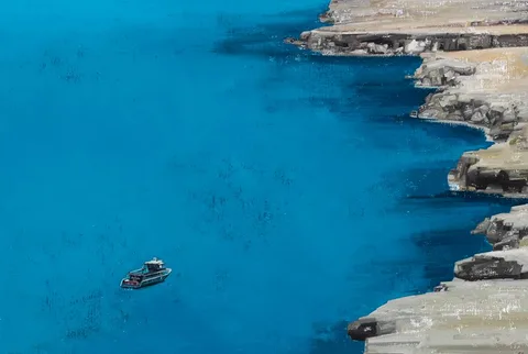 James Hanley, COASTLINE, CYPRUS, 2004, oil on linen canvas