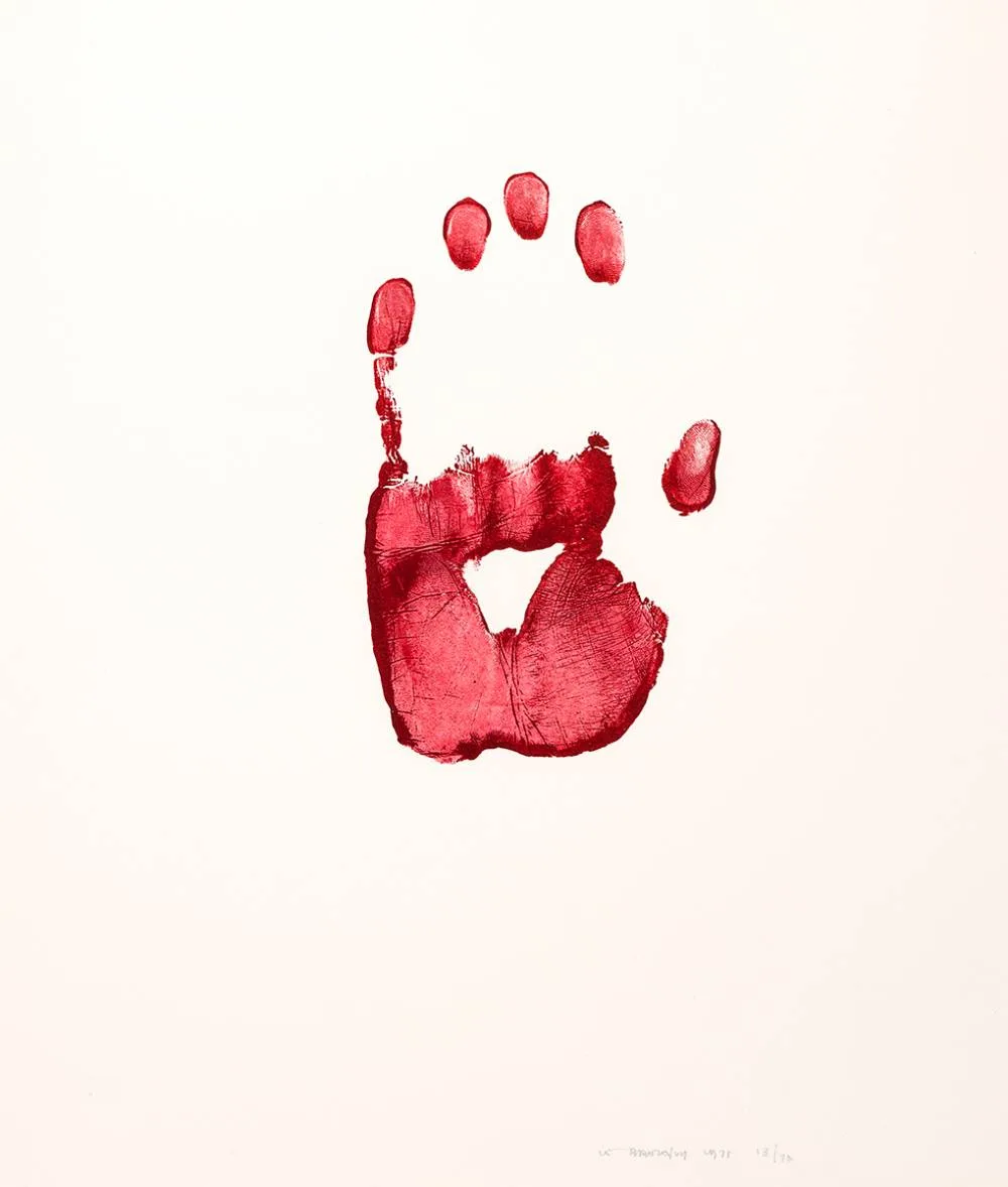 HAND by Louis le Brocquy, 1971, lithograph on hand made rag paper (no. 50 from an edition of 70) lithograph on handmade rag paper;, sold Oct 2021