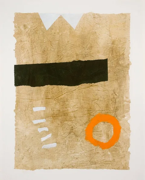 Marie Hanlon, SPARK, 2005, acrylic and collage elements on Cotman paper