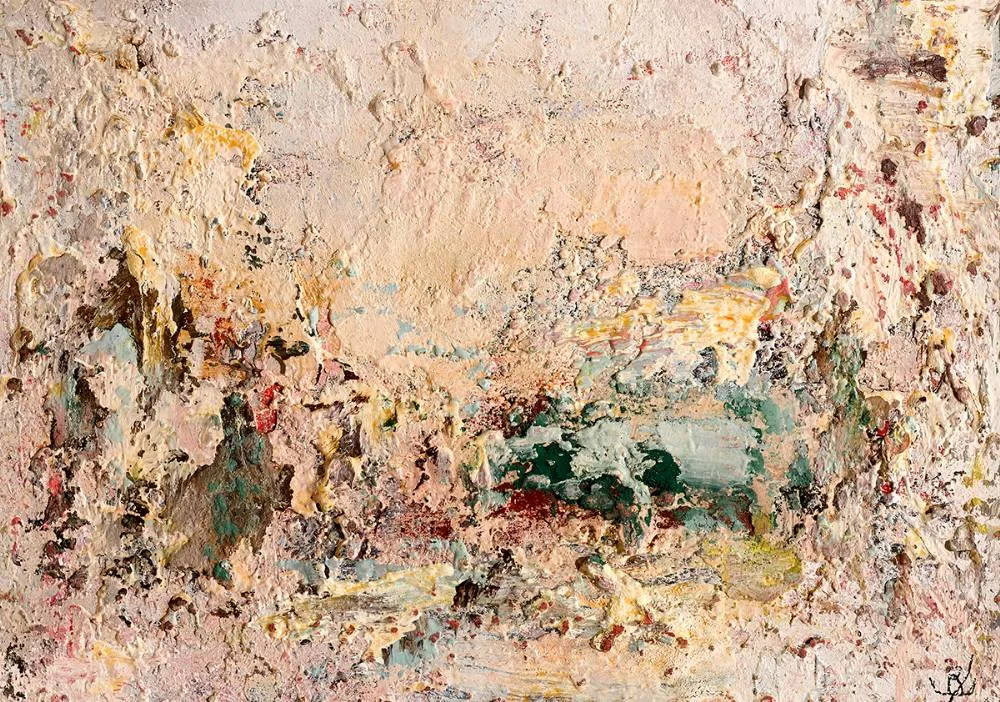 VALLEY by John Kingerlee, 2020, oil on board, offered Oct 2021