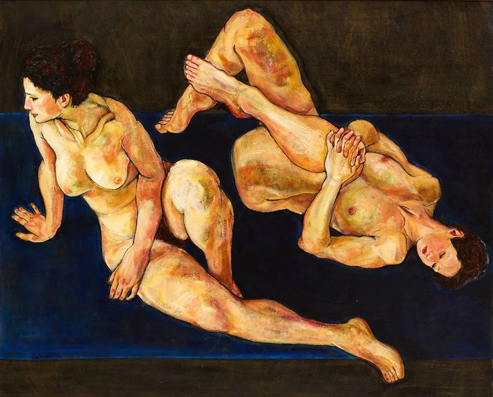 Sahoko K. Blake, SIESTA II, 1998, oil on canvas