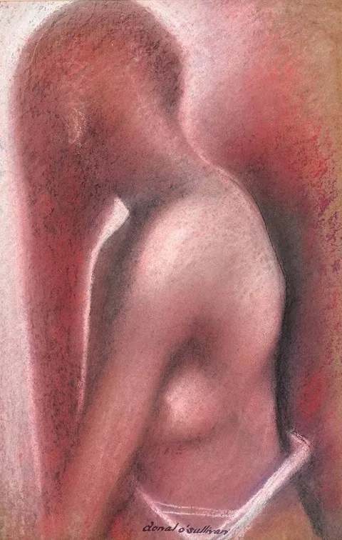 Donal O'Sullivan, AFTER THE BATH, pastel