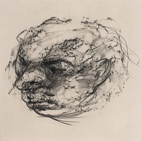 HEAD by Daniel O'Neill, pencil, sold Oct 2021