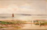 William Bingham McGuinness, HOOKER OFF THE WEST COAST, THE SHORE AT LOW TIDE