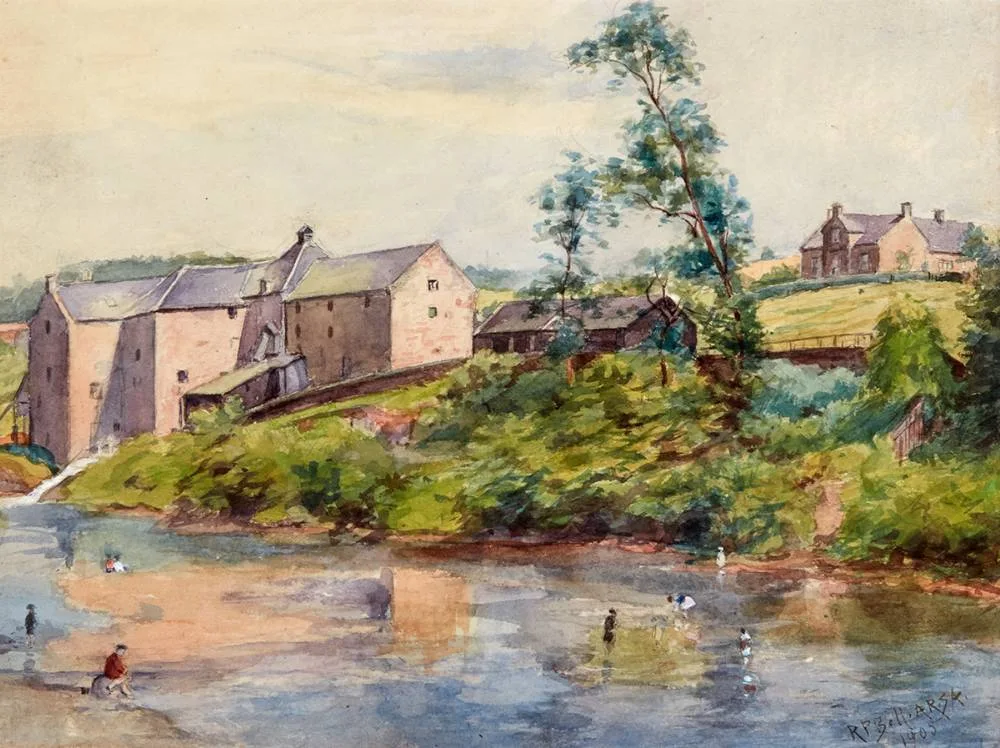 Robert Purves Bell, PADDLING IN THE MILL STREAM, 1905, watercolour