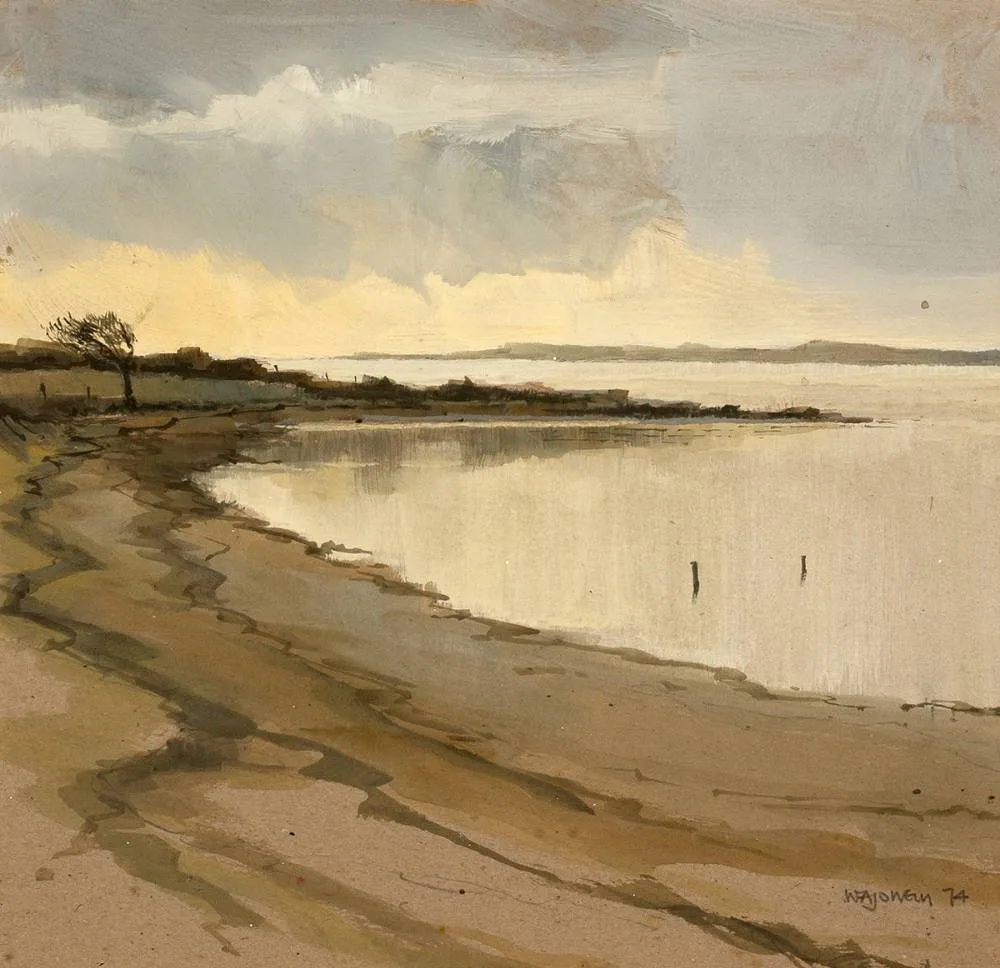 W. A. J. O'Neill, MORNING LIGHT, STRANGFORD, COUNTY DOWN, 1974, gouache