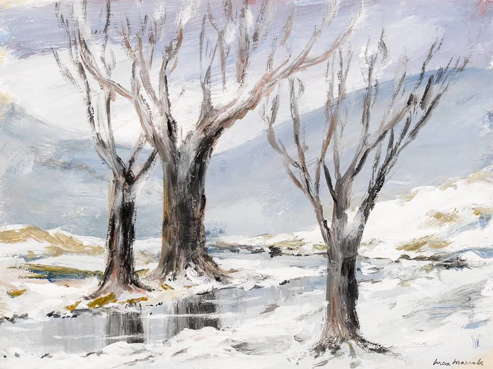 Max Maccabe, MOURNE WINTER, gouache and acrylic on card