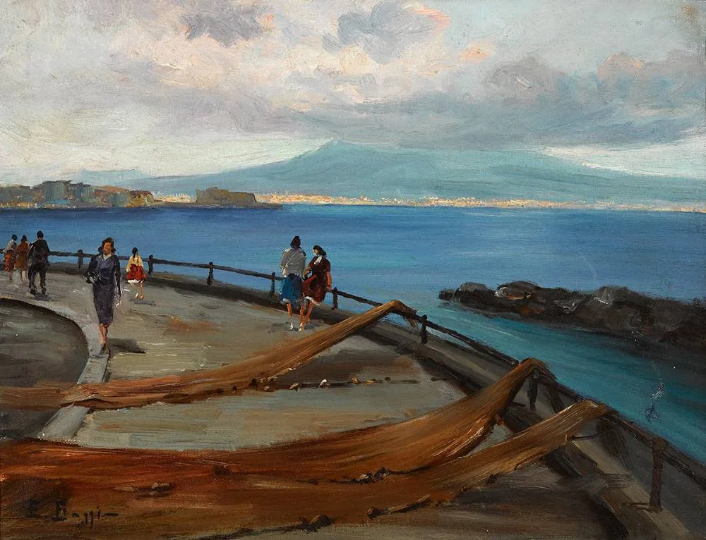 E. Boggin, SUNDAY AFTERNOON, ROUNDSTONE, COUNTY GALWAY, oil on canvas