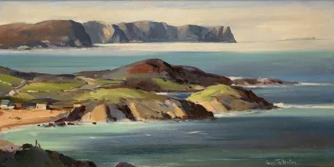CONNEMARA COASTLINE by Anne Tallentire, oil on canvas, offered Oct 2021