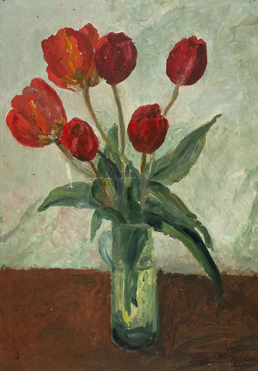 STILL LIFE by Edward Wolfe, oil on board, sold Oct 2021