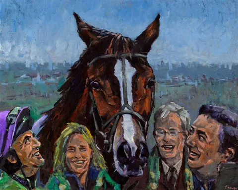 Seán Tiernan, KEMPTON STAR, oil on board