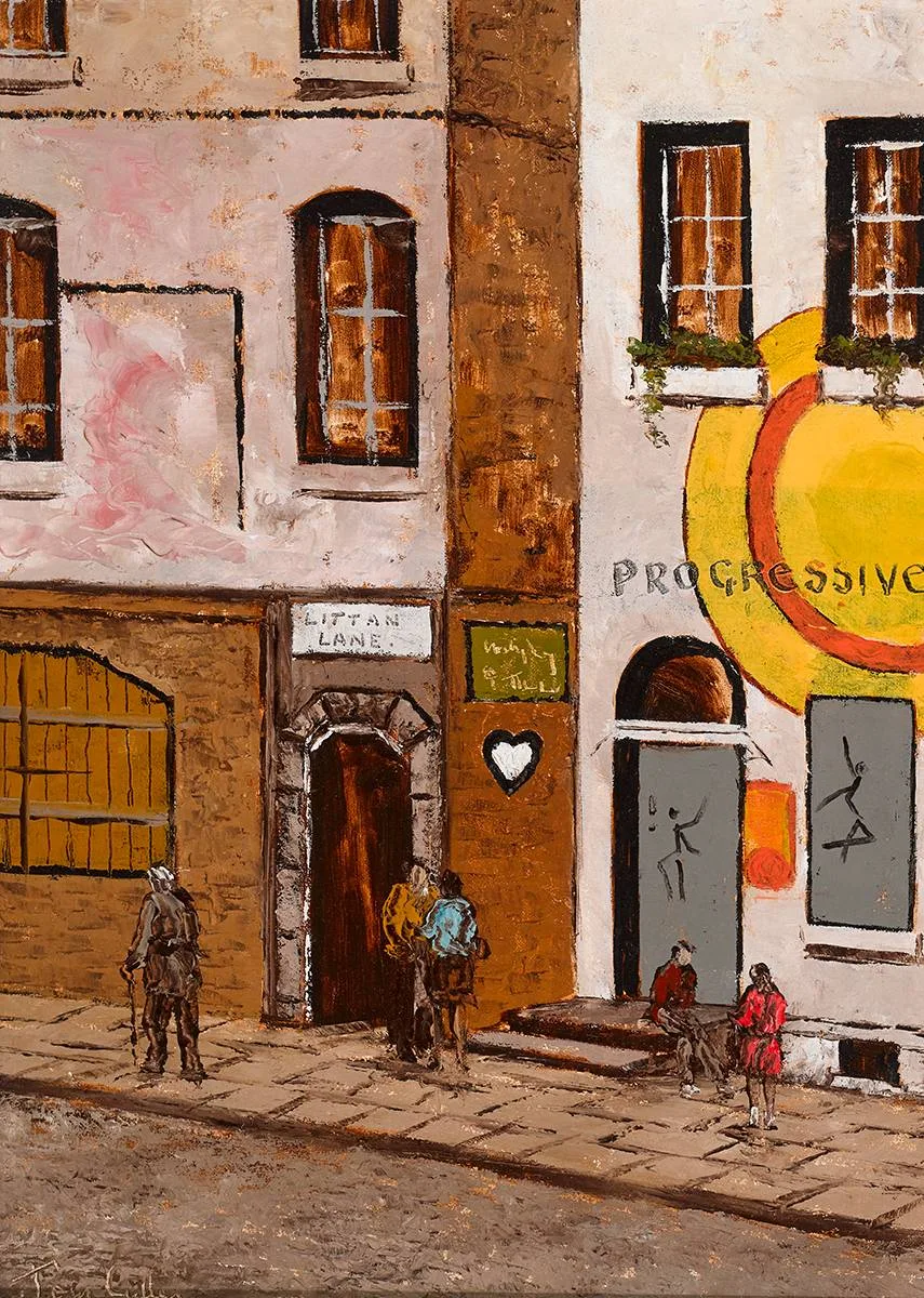LITTON LANE, DUBLIN by Tom Cullen, oil on canvas, sold Oct 2021