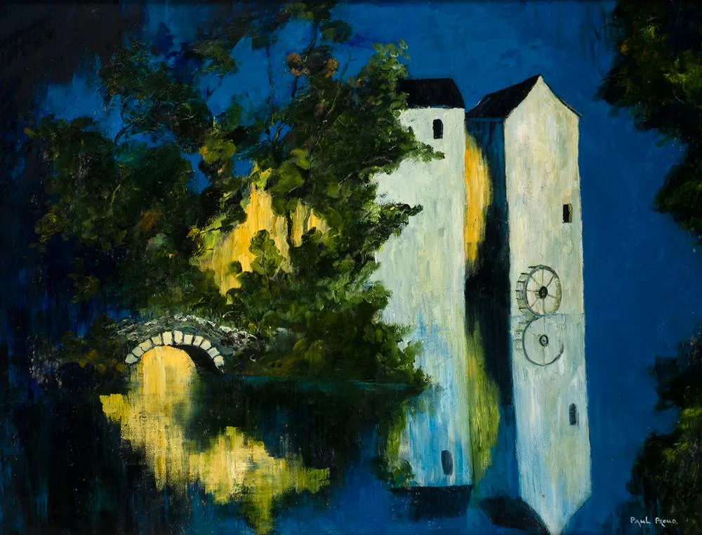 REFLECTIONS by Paul Proud, oil on board, offered Oct 2021