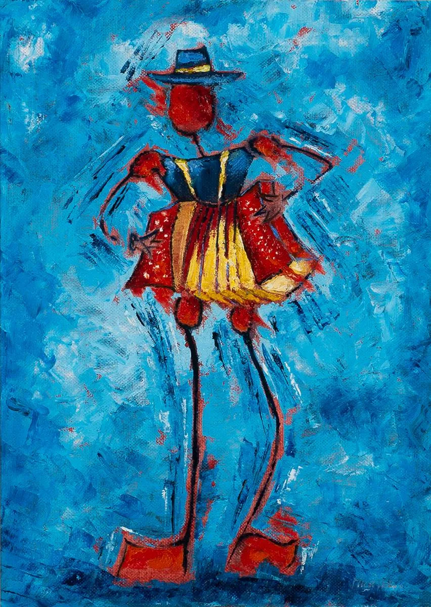 Anne Michael, MUSICIAN, oil on board